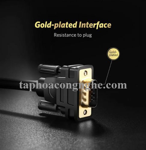 Ugreen 10236 3M màu Đen Cáp chuyển đổi DP sang VGA Hỗ trợ độ phân giải Full HD 1080P DP105 30010236